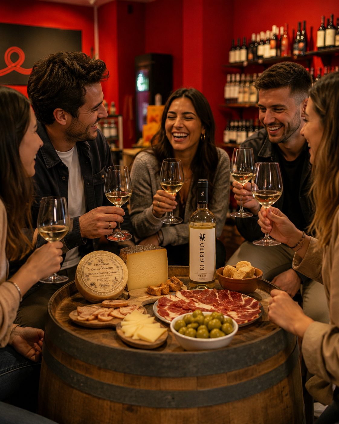 Cata entre amigos en la galería