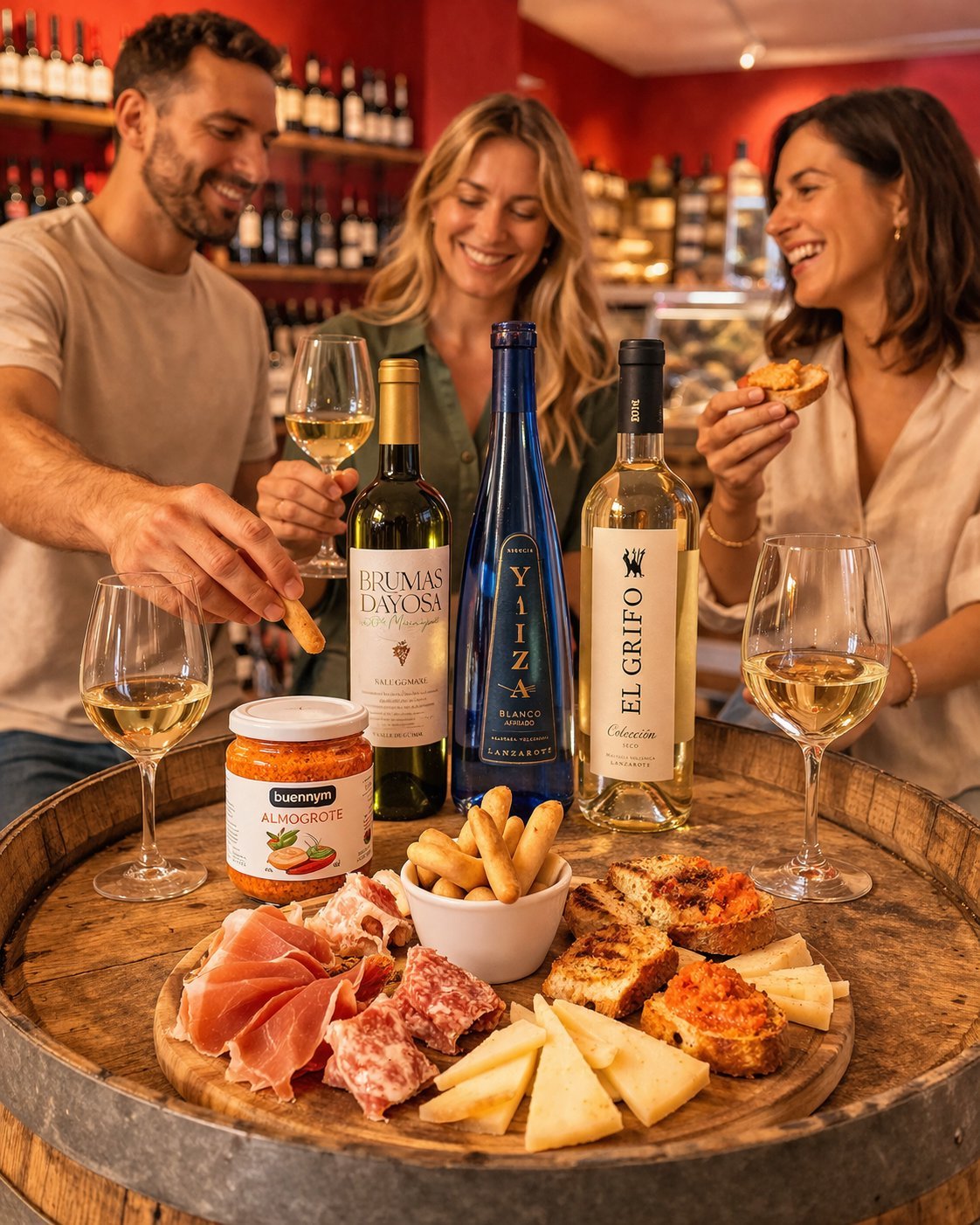 Cata de vinos canarios entre amigos